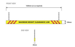 Height Clearance Warning Bars